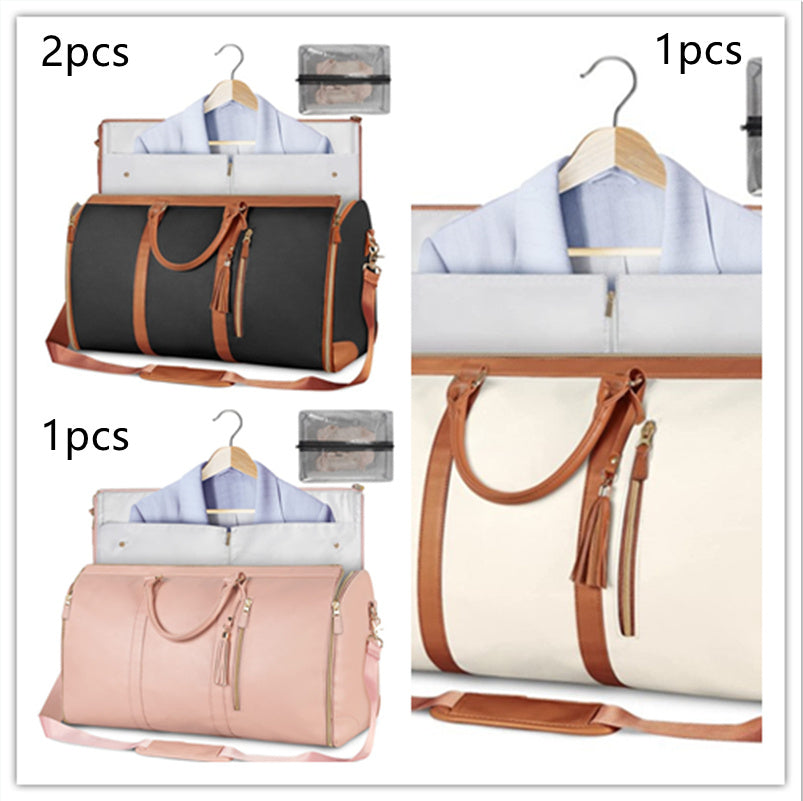 Large Capacity Foldable Travel Duffle Bag — Women’s Waterproof Handbag & Suit Tote
