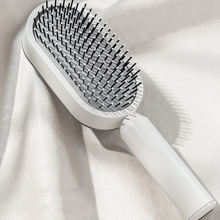 Self-Cleaning Hair Brush for Women — One-Key Hair Removal & Scalp Massage - GFMR TradeWorks
