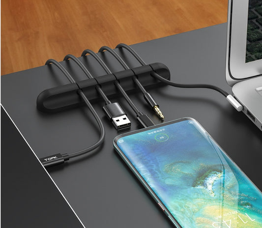 Multi-Cable Silicone Organizer – Tidy Up Your Desk & Secure Your Cables in Style - GFMR TradeWorks