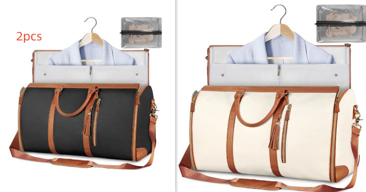 Large Capacity Foldable Travel Duffle Bag — Women’s Waterproof Handbag & Suit Tote