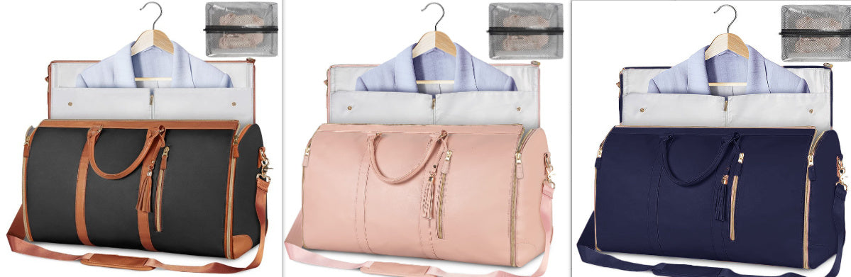 Large Capacity Foldable Travel Duffle Bag — Women’s Waterproof Handbag & Suit Tote