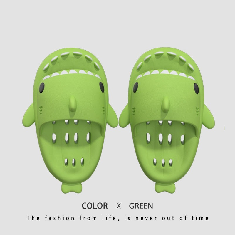 Shark Slippers with Drain Holes — Unisex Quick-Drying Pool & Beach Slides
