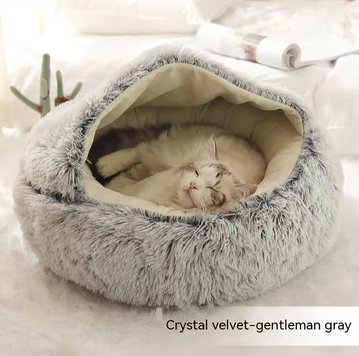 2-in-1 Plush SuperSoft Pet Bed for Dogs & Cats - GFMR TradeWorks