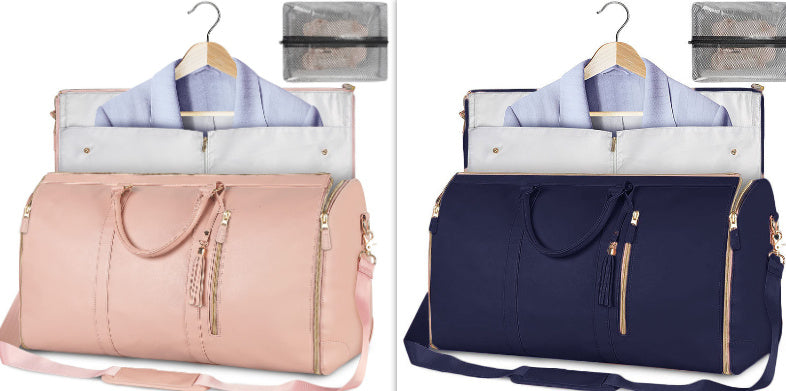 Large Capacity Foldable Travel Duffle Bag — Women’s Waterproof Handbag & Suit Tote