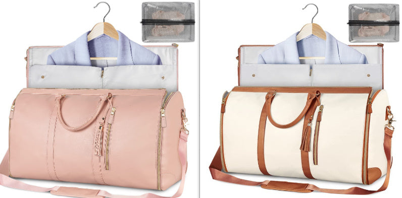 Large Capacity Foldable Travel Duffle Bag — Women’s Waterproof Handbag & Suit Tote