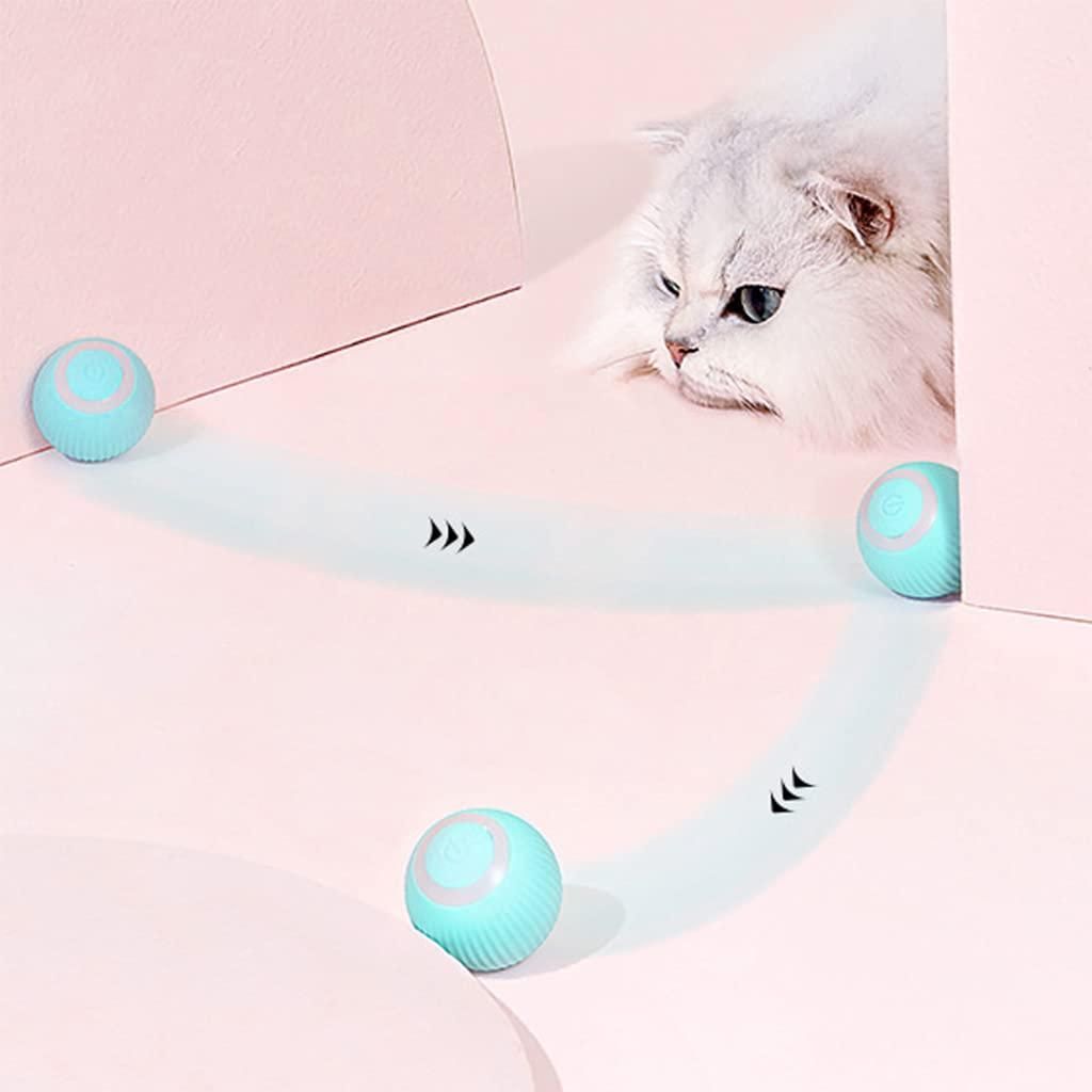 Interactive Rotating Cat Toy Ball – Rechargeable, Silent & Durable LED Claw-Control Toy for Engaging Play