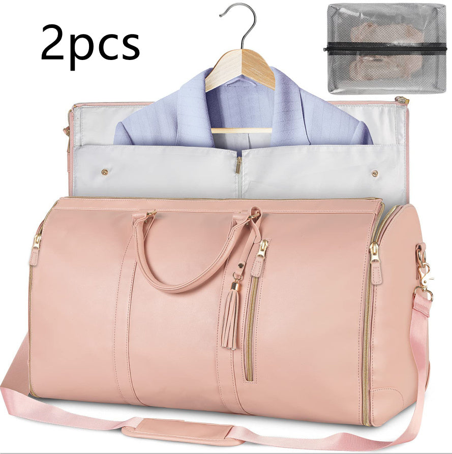 Large Capacity Foldable Travel Duffle Bag — Women’s Waterproof Handbag & Suit Tote