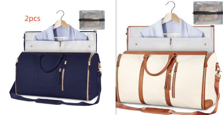 Large Capacity Foldable Travel Duffle Bag — Women’s Waterproof Handbag & Suit Tote