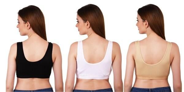 Women’s Ultra Comfort Air Bra | Seamless Cotton Support for Everyday Comfort, Work & Lounge Wear (Pack of 3)