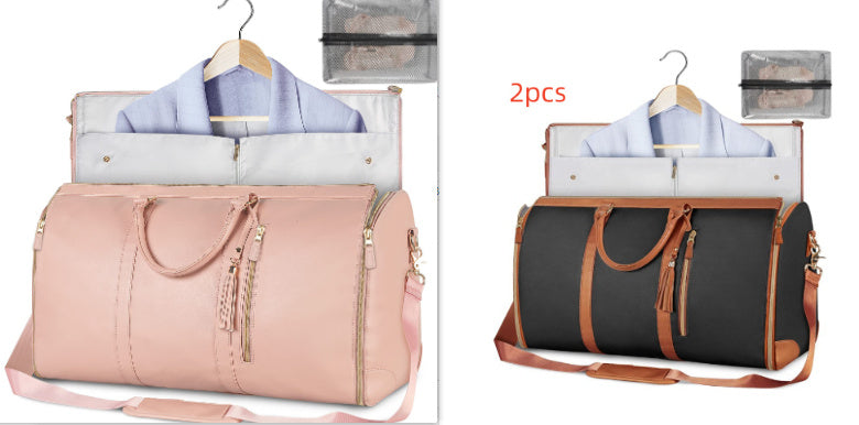 Large Capacity Foldable Travel Duffle Bag — Women’s Waterproof Handbag & Suit Tote