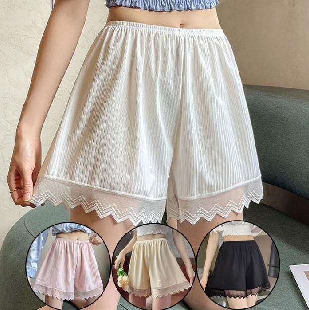 Women’s Lace Ice-Silk Shorts | Soft, Breathable & Stylish Comfort Wear for Home & Daily Outings