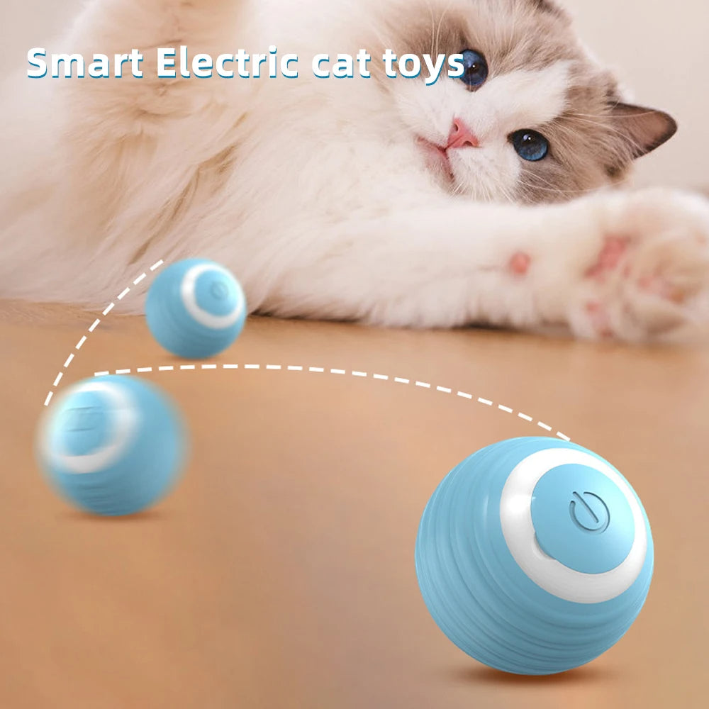 Interactive Rotating Cat Toy Ball – Rechargeable, Silent & Durable LED Claw-Control Toy for Engaging Play