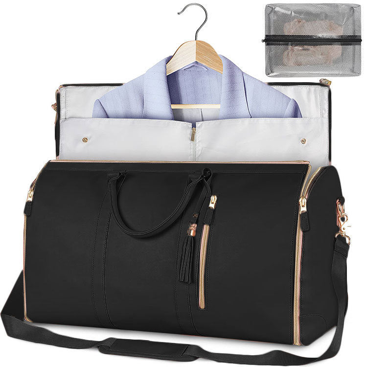 Large Capacity Foldable Travel Duffle Bag — Women’s Waterproof Handbag & Suit Tote