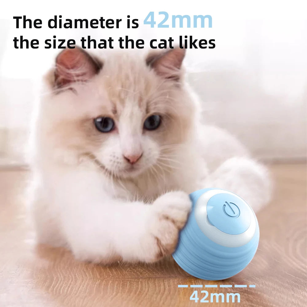 Interactive Rotating Cat Toy Ball – Rechargeable, Silent & Durable LED Claw-Control Toy for Engaging Play