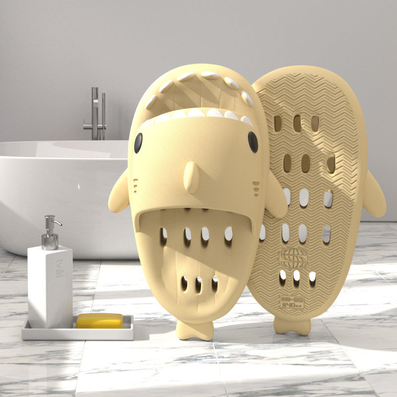 Shark Slippers with Drain Holes — Unisex Quick-Drying Pool & Beach Slides