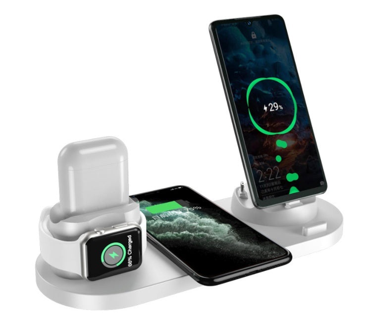 6-in-1 Fast Wireless Charging Dock – Power iPhone, Watch & More in One Sleek Pad - GFMR TradeWorks