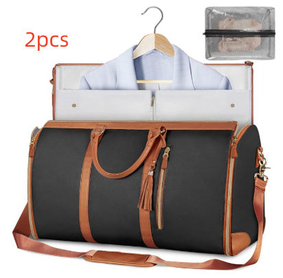 Large Capacity Foldable Travel Duffle Bag — Women’s Waterproof Handbag & Suit Tote
