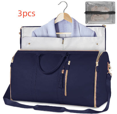 Large Capacity Foldable Travel Duffle Bag — Women’s Waterproof Handbag & Suit Tote