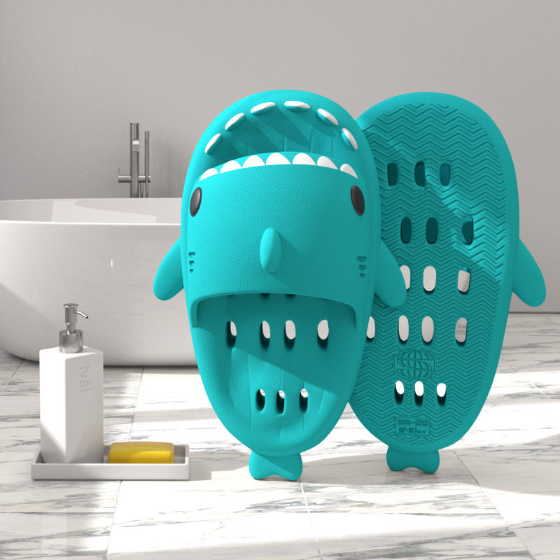 Shark Slippers with Drain Holes — Unisex Quick-Drying Pool & Beach Slides