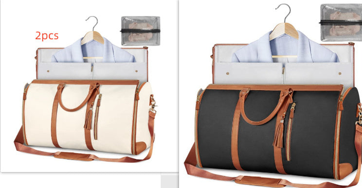 Large Capacity Foldable Travel Duffle Bag — Women’s Waterproof Handbag & Suit Tote
