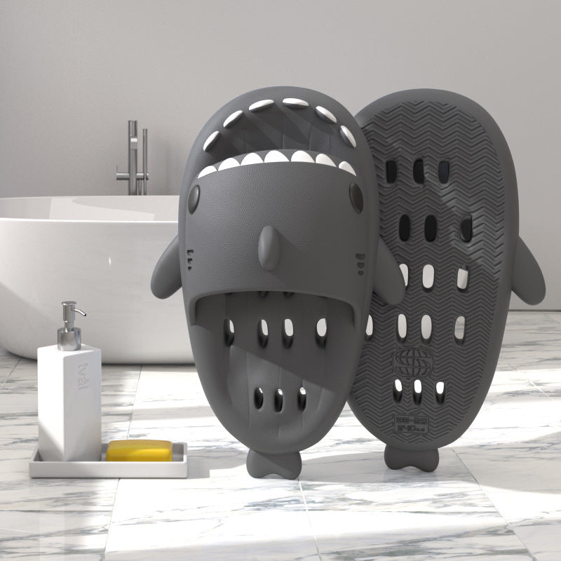 Shark Slippers with Drain Holes — Unisex Quick-Drying Pool & Beach Slides