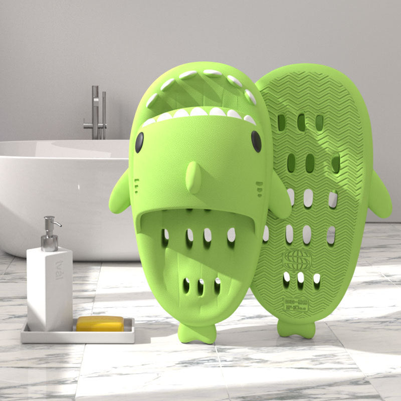 Shark Slippers with Drain Holes — Unisex Quick-Drying Pool & Beach Slides