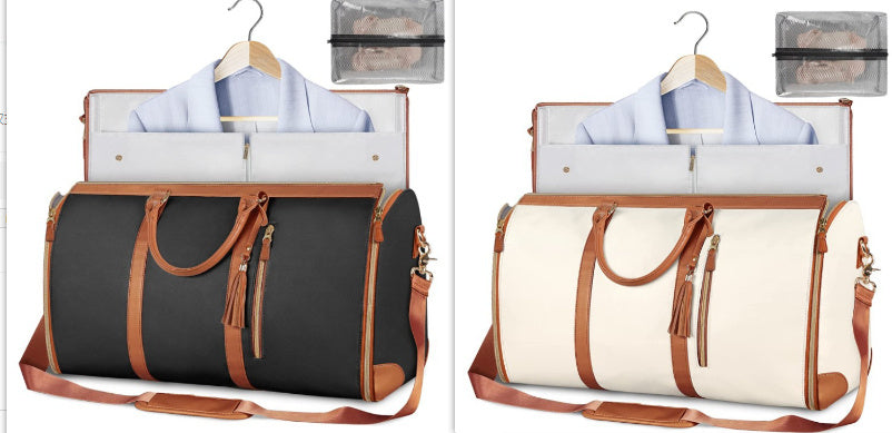 Large Capacity Foldable Travel Duffle Bag — Women’s Waterproof Handbag & Suit Tote