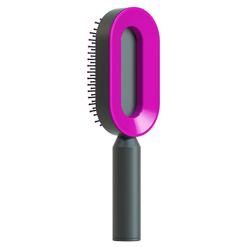 Self-Cleaning Hair Brush for Women — One-Key Hair Removal & Scalp Massage - GFMR TradeWorks