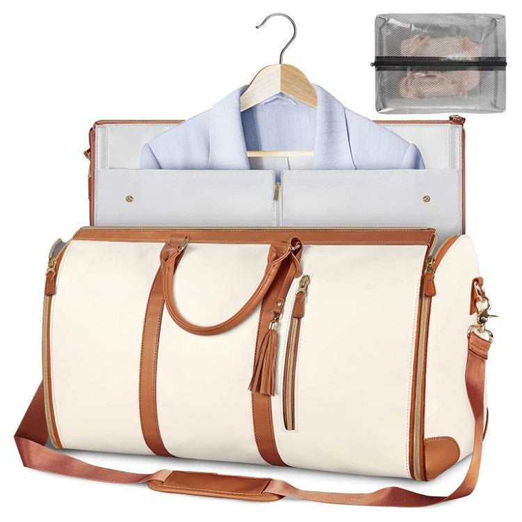 Large Capacity Foldable Travel Duffle Bag — Women’s Waterproof Handbag & Suit Tote