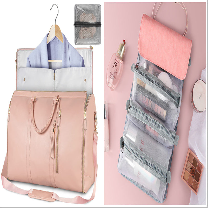 Large Capacity Foldable Travel Duffle Bag — Women’s Waterproof Handbag & Suit Tote