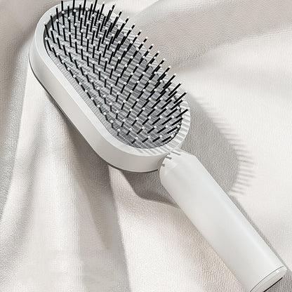 Self-Cleaning Hair Brush for Women — One-Key Hair Removal & Scalp Massage - GFMR TradeWorks
