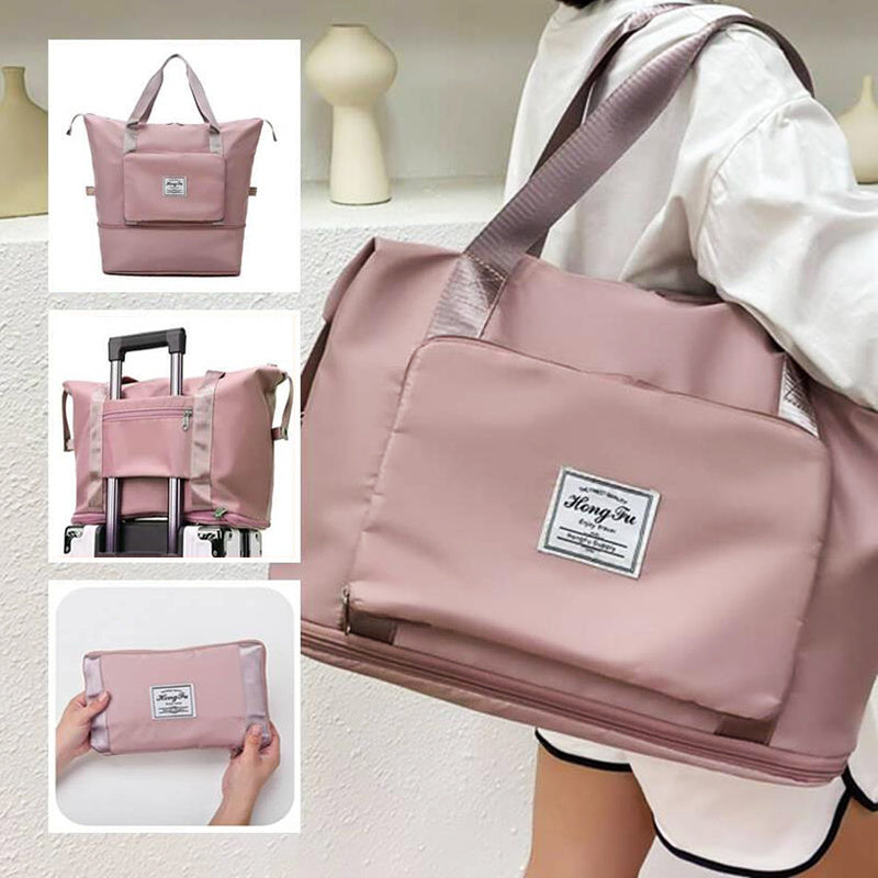 Waterproof Foldable Travel Bag — Large Capacity Gym & Weekender Tote for Women - GFMR TradeWorks