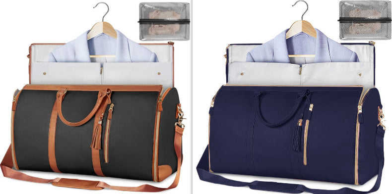 Large Capacity Foldable Travel Duffle Bag — Women’s Waterproof Handbag & Suit Tote