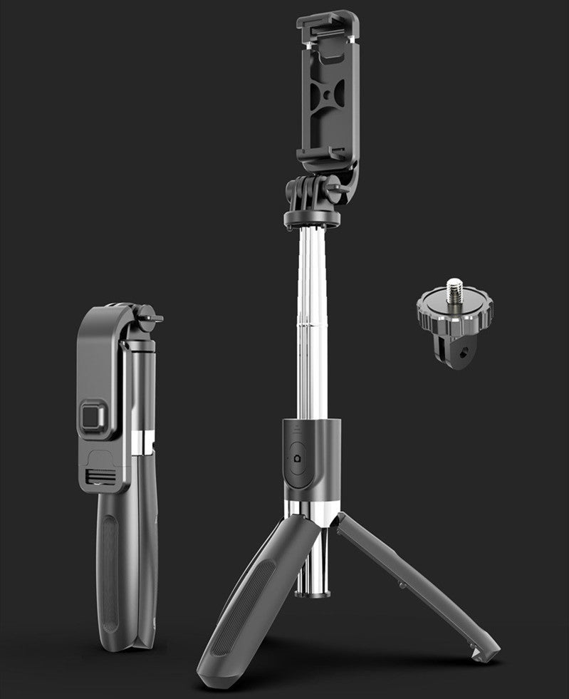 Universal Bluetooth Selfie Stick & Tripod - Live Streaming Ready with Adjustable Triangle Bracket - GFMR TradeWorks