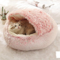 2-in-1 Plush SuperSoft Pet Bed for Dogs & Cats
