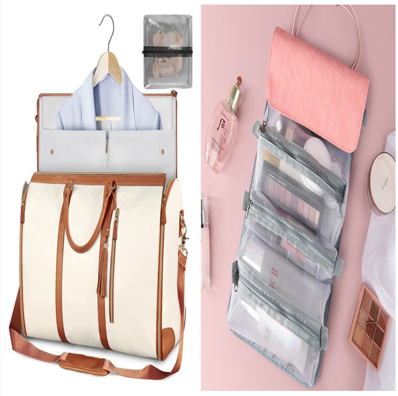 Large Capacity Foldable Travel Duffle Bag — Women’s Waterproof Handbag & Suit Tote