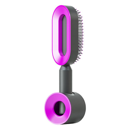Self-Cleaning Hair Brush for Women — One-Key Hair Removal & Scalp Massage - GFMR TradeWorks