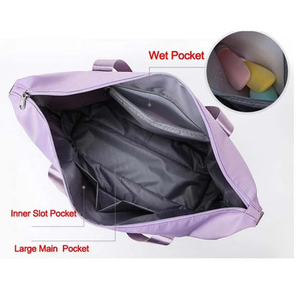 Waterproof Foldable Travel Bag — Large Capacity Gym & Weekender Tote for Women - GFMR TradeWorks