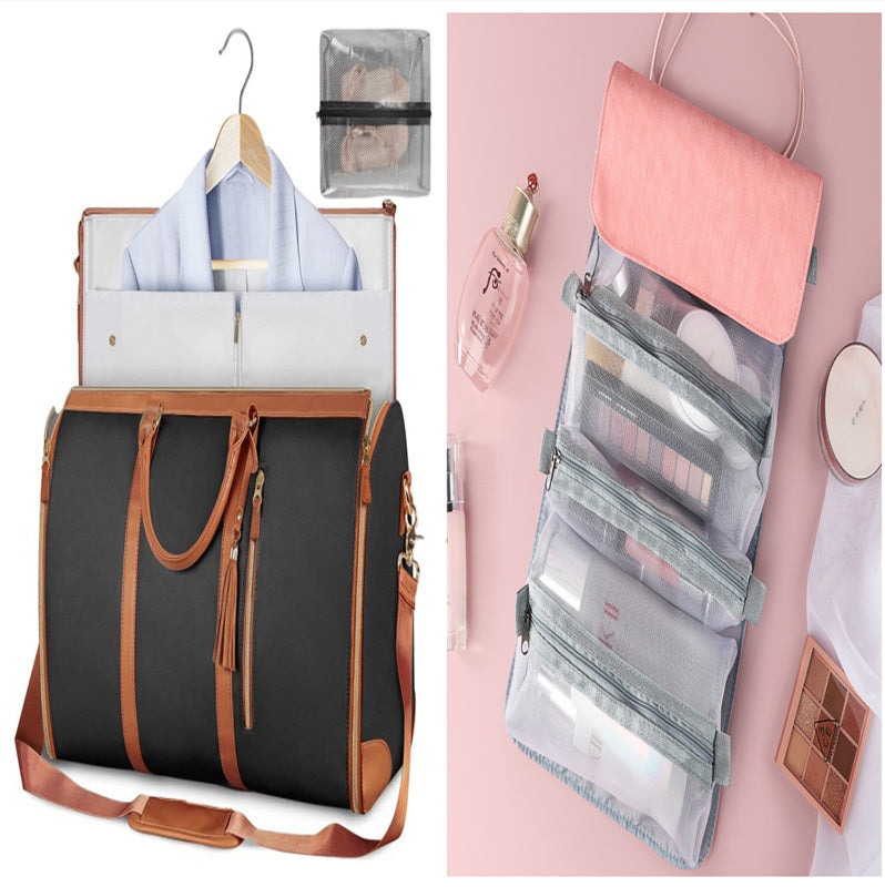 Large Capacity Foldable Travel Duffle Bag — Women’s Waterproof Handbag & Suit Tote