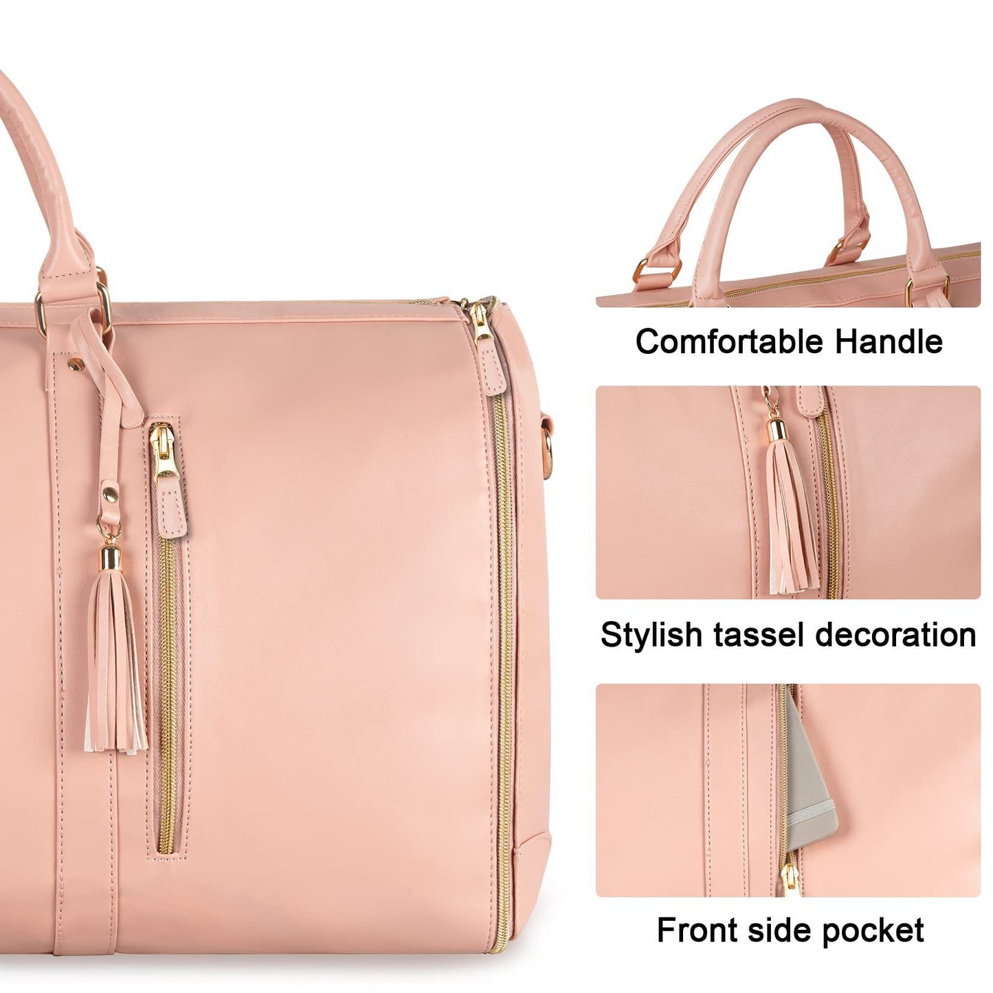 Large Capacity Foldable Travel Duffle Bag — Women’s Waterproof Handbag & Suit Tote