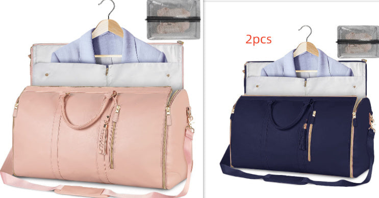 Large Capacity Foldable Travel Duffle Bag — Women’s Waterproof Handbag & Suit Tote
