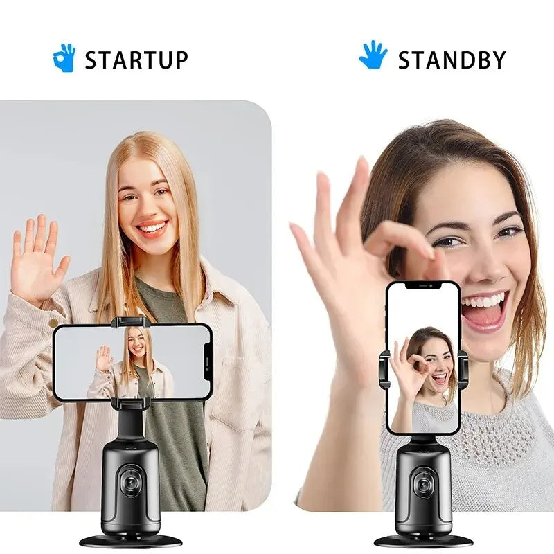 360° AI Auto Face Tracking Gimbal – Smart Vlogging & Live Streaming Stabilizer - GFMR TradeWorks