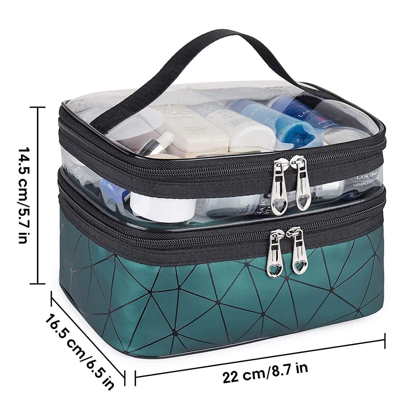 2-Layer Premium Travel Kit Bag | Waterproof Organiser for Cosmetics, Medicines, Makeup & Essentials