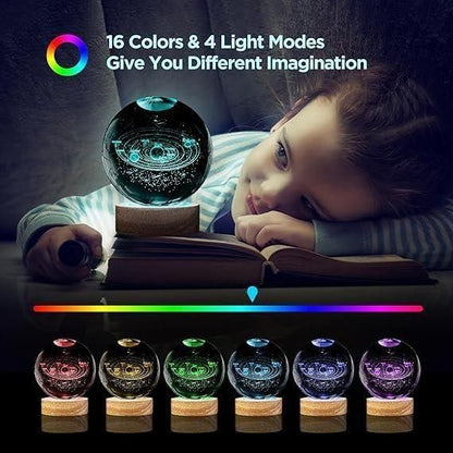 StellarGlow 3D Crystal Galaxy Night Lamp – Colourful Gradient Glow, Perfect Home & Gift Décor