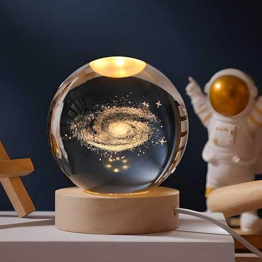 StellarGlow 3D Crystal Galaxy Night Lamp – Colourful Gradient Glow, Perfect Home & Gift Décor