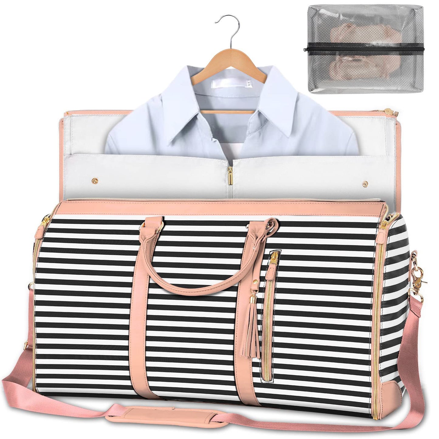 Large Capacity Foldable Travel Duffle Bag — Women’s Waterproof Handbag & Suit Tote