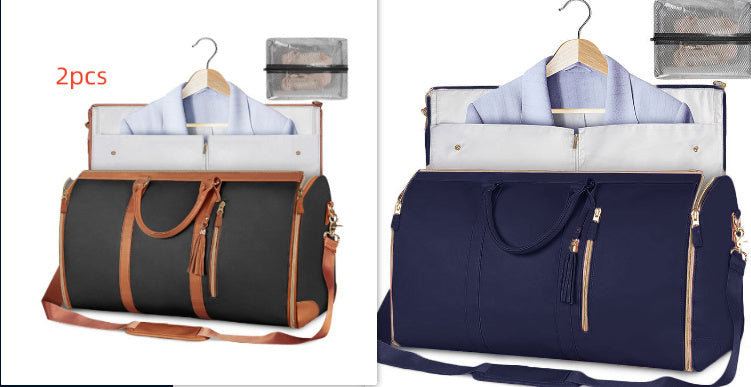 Large Capacity Foldable Travel Duffle Bag — Women’s Waterproof Handbag & Suit Tote
