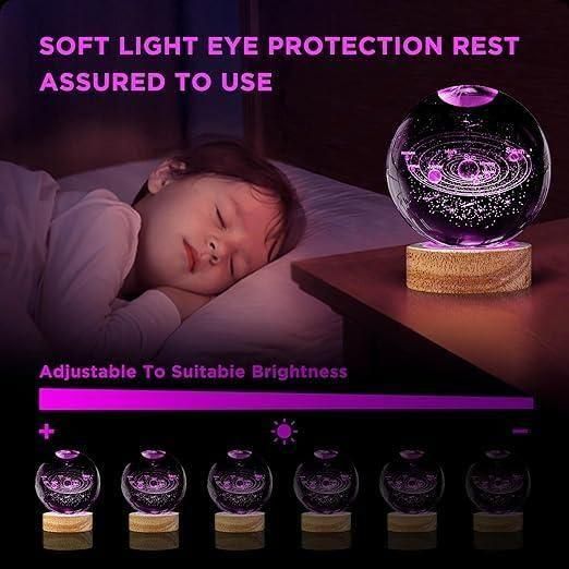 StellarGlow 3D Crystal Galaxy Night Lamp – Colourful Gradient Glow, Perfect Home & Gift Décor