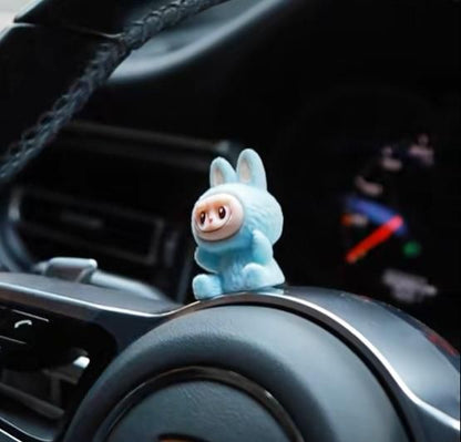 Premium Labubu Mini Figures | Cute Car Dashboard Figure & Multi-Use Décor for Car, Desk & Home (Pack of 4)