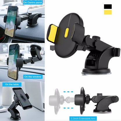 Sturdy Adjustable Long Rod Car Phone Holder – Telescopic Dashboard Suction Mount for Secure Hands-Free Driving - GFMR TradeWorks